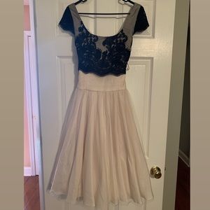 semi-formal tea midi princess dress